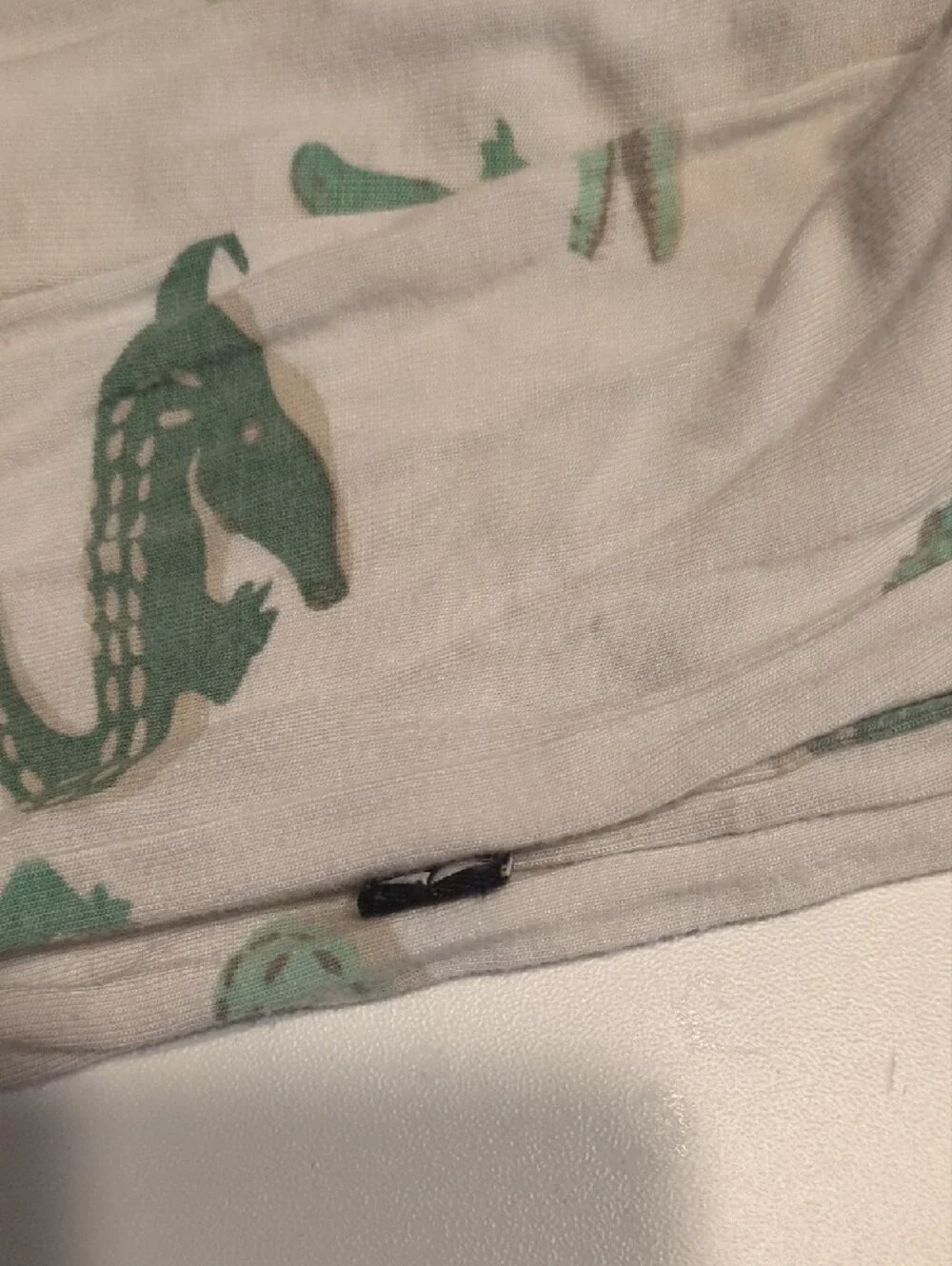 Kyte BABY Cream Duck & Green Crocodile Zip One-Piece Pajamas